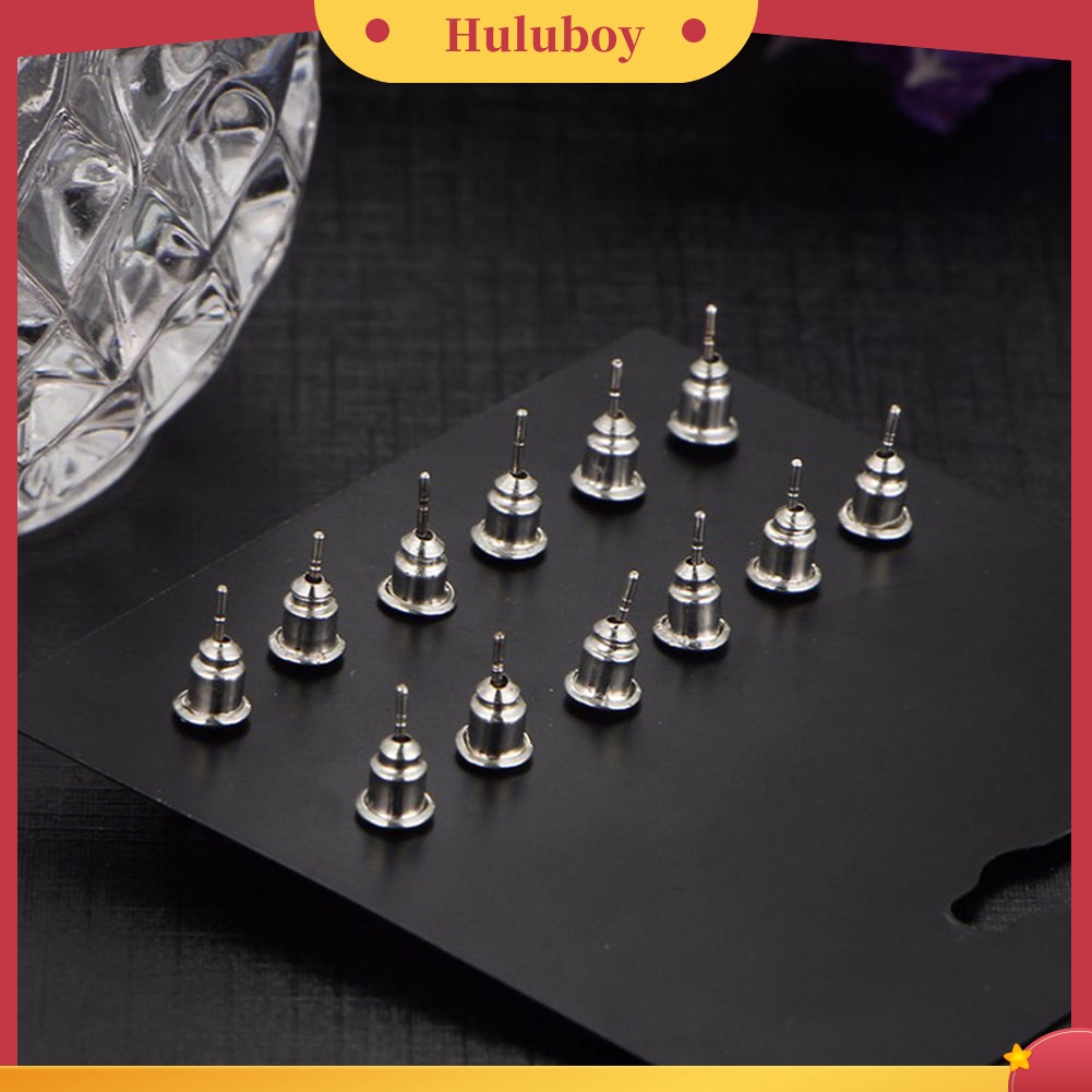 {Ready Stock} 6pasang Perhiasan Wanita Bulat Cubic Zirconia CZ Crown Ear Stud Earrings Hadiah Natal