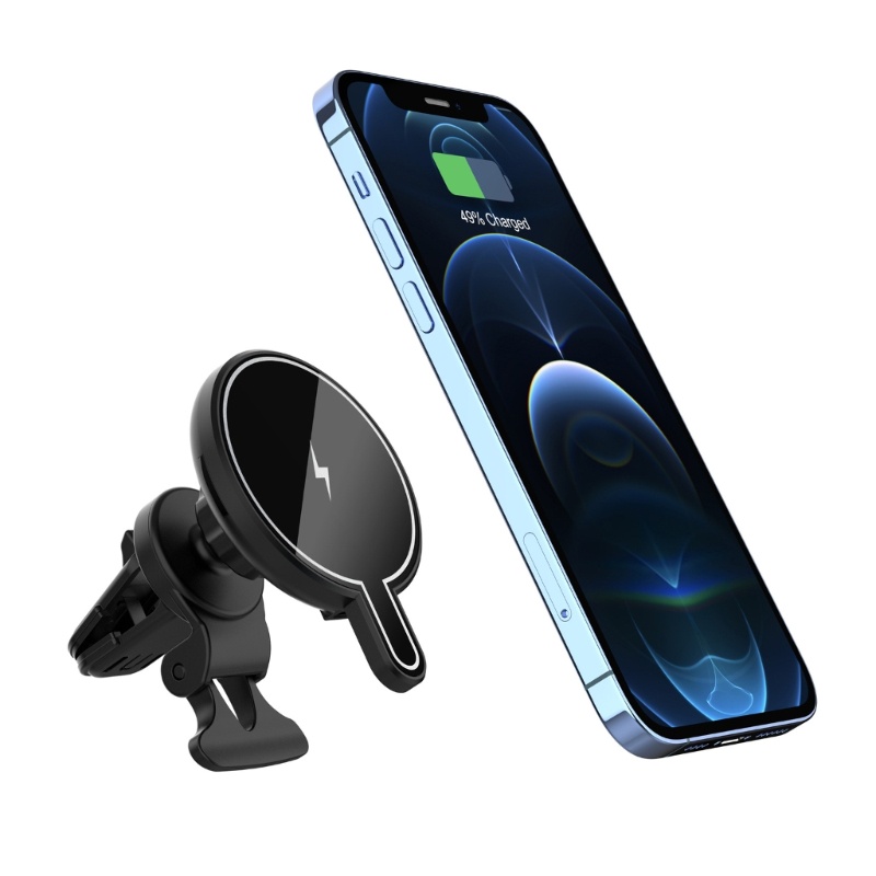 Zzz Portable Magnetic Wireless Car Charger Mount Dudukan Charger Mobil Untuk Ponsel ios