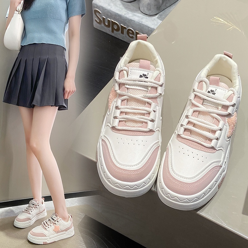 Favorite &quot;FREE BOX&quot; Sepatu Sneakers Wanita Import Logo Bintang Sepatu Casual Sepatu Korea 9200