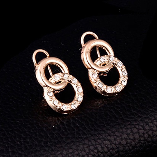 Twowood Wanita Pengantin Kristal Choker Kalung Anting Gelang Lampu Gantung Cincin Perhiasan Set