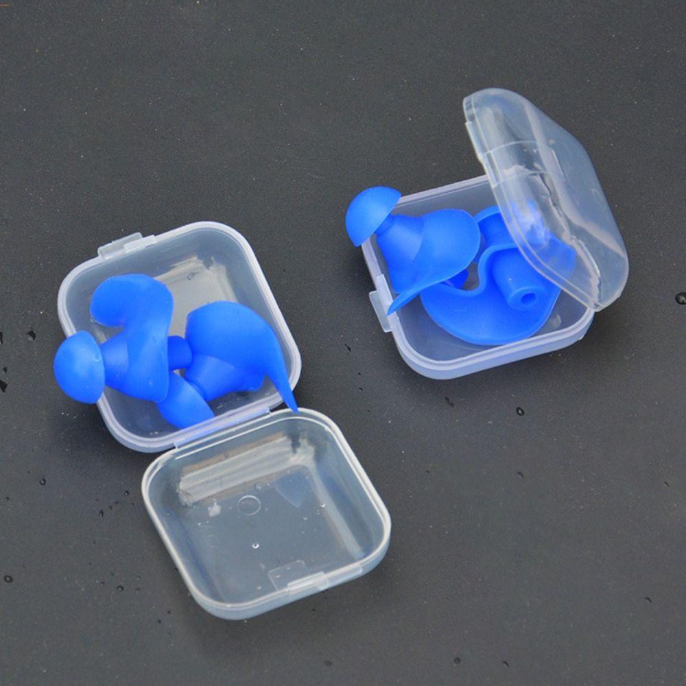 Lanfy Ear Plugs Professional Waterproof Water Sport Anti Bising Penyumbat Kedap Suara Alat Tidur Renang Untuk Dewasa Renang Peralatan Renang Swim Ear Plugs