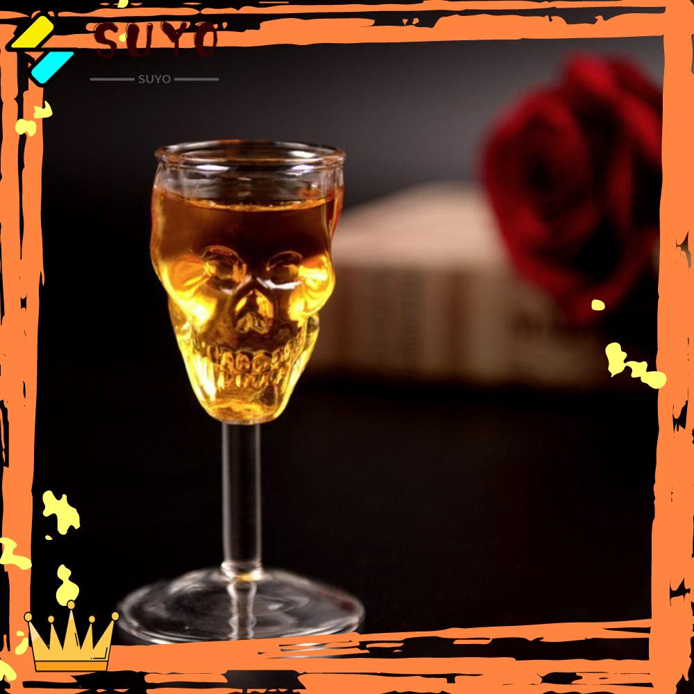 Suyo Cangkir Tengkorak Transparan Wine Bar Decor Botol Minum Cocktail Aksesoris Tinggi Glass Skull Bottle