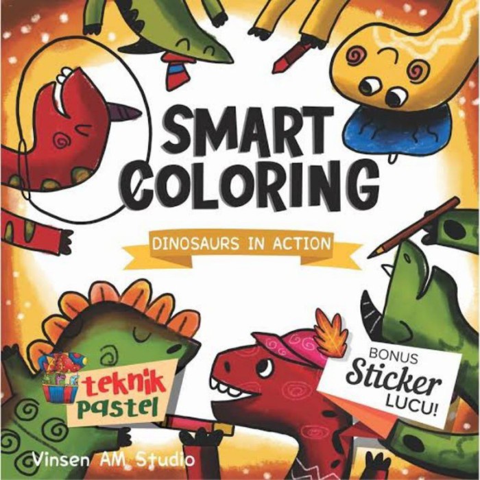 

DN40- BUKU MEWARNAI AKTIVITAS ANAK !! SMART COLORING DINOSAURUS IN ACTION KODE 212