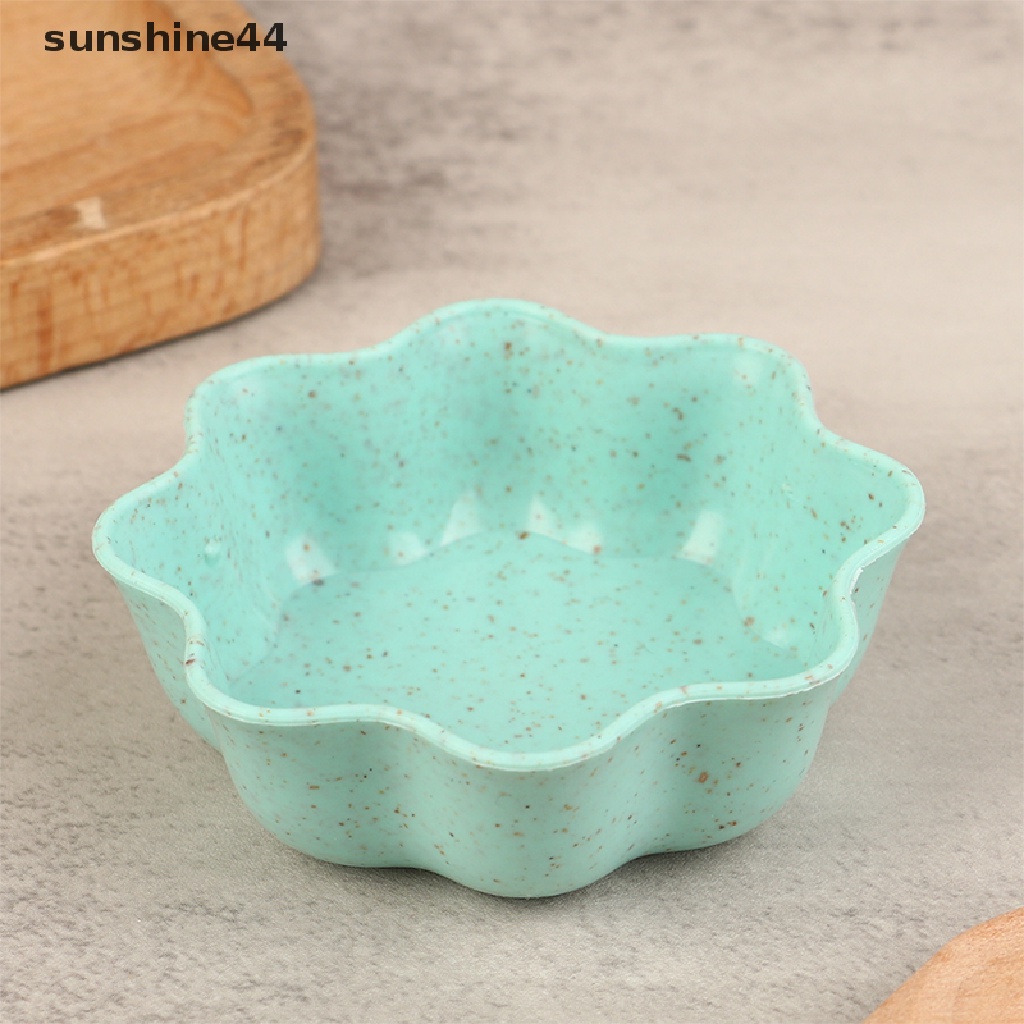 Sunshine 1Set Dapur Wheat Straw Piring Piring Bumbu Kreatif Dish Saucer Peralatan Makan ID