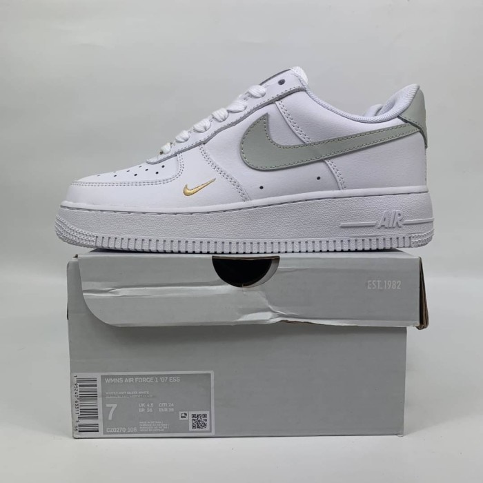 Nike Air Force 1 Low White Grey Gold - 36 - 36