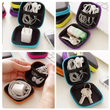 pouch headset earphone tempat simpan kabel casan aksesoris wadah handsfree charger kunci