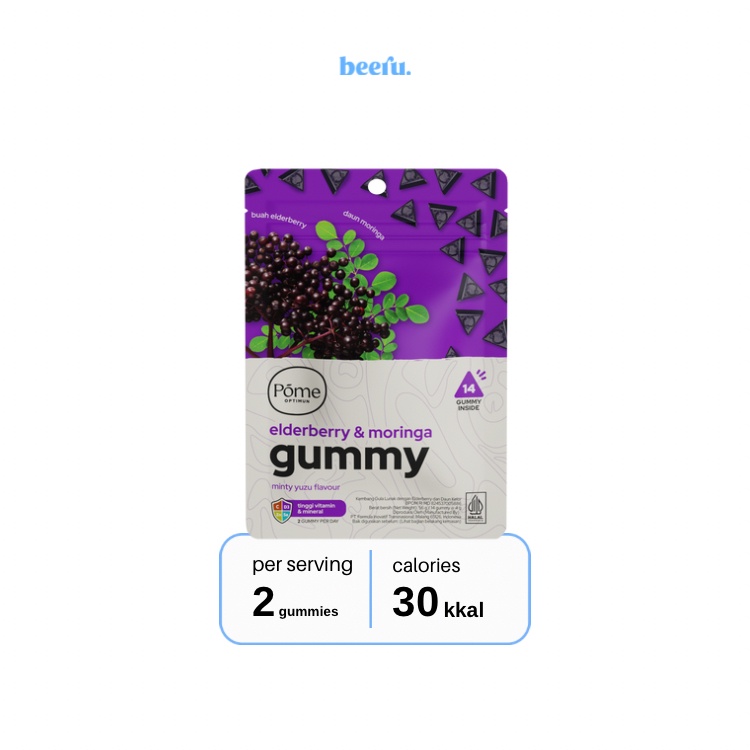 Pome Optimun Elderberry & Moringa Gummy (10 Butir)