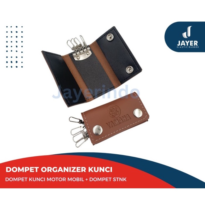 Dompet kunci motor mobil Kulit / Dompet Organizer Kunci 4 in 1