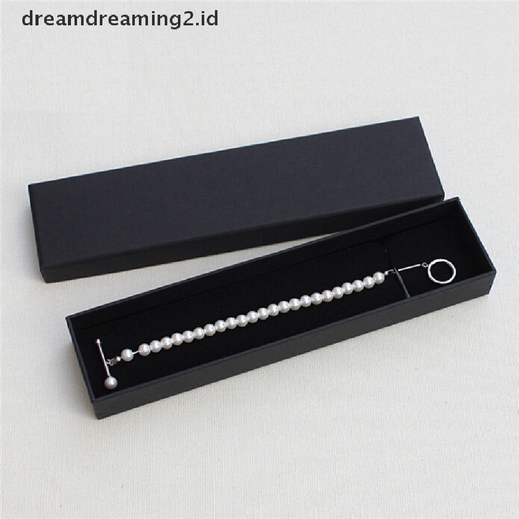 (hot) Paket Kertas Hitam Case Cincin Kalung Anting Gelang Perhiasan Gift Box Decor//