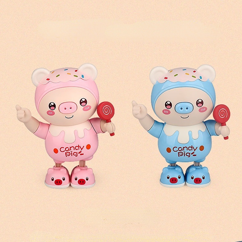 Mainan Menari Babi Peliharaan Baru Dengan Musik Lampu Ayun Babi Lucu Kartun Hewan Mainan Bayi Untuk Hadiah Ulang Tahun Tahun Baru Xmas