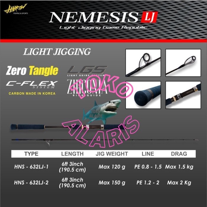 ROD HARROW NEMESIS JIGGING GAME REPUBLIC (SPINNING)