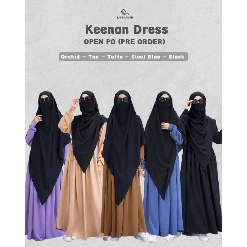 Keenan Dress Outfit by Hily Khizaanah Sunnah Gamis bahan crinckle airflow