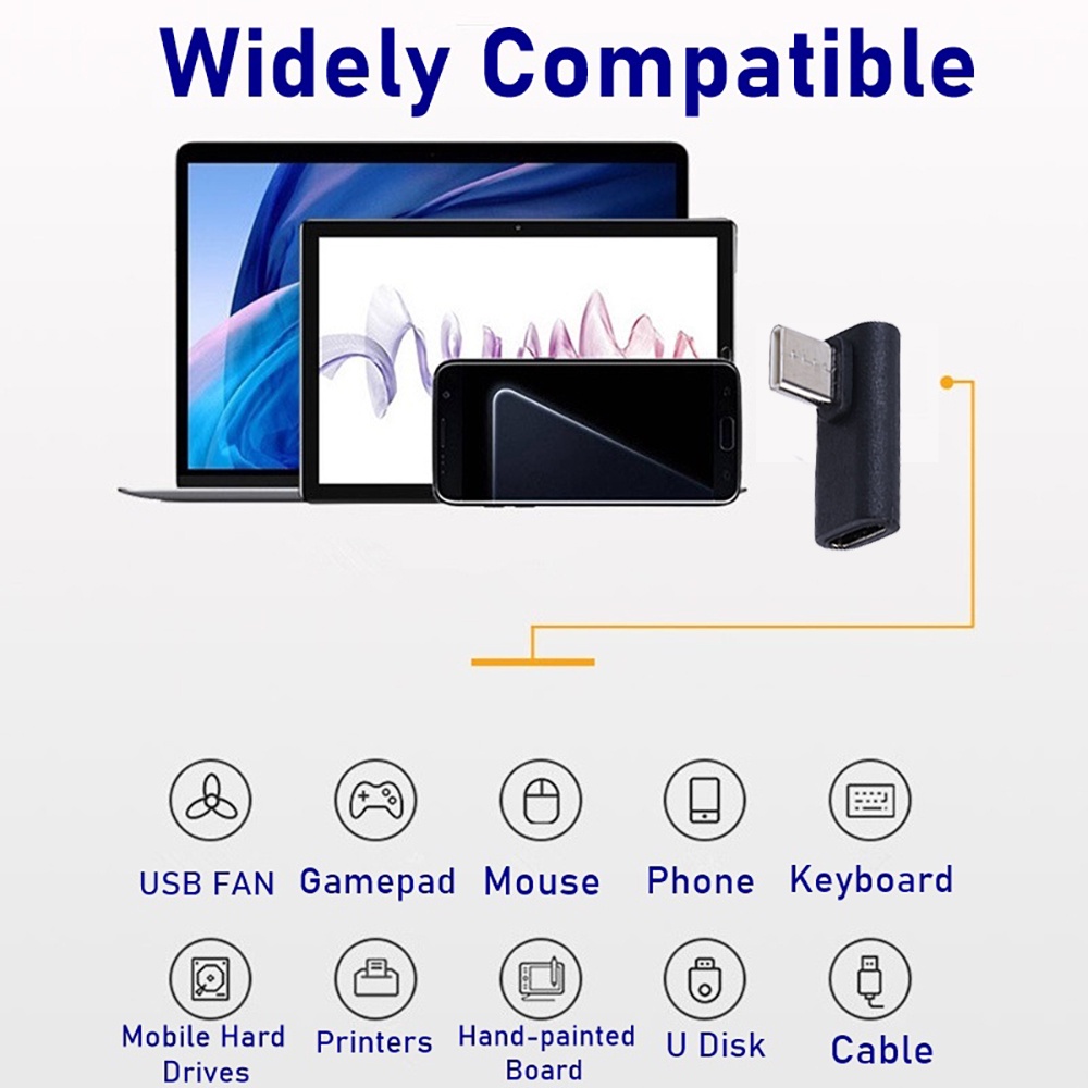 Adaptor Usb Male to Type-c Female Berbentuk U/Adaptor OTG Adaptor 10Gbps/konverter Notebook Ponsel/Konektor Transmisi Data Aksesoris 3C