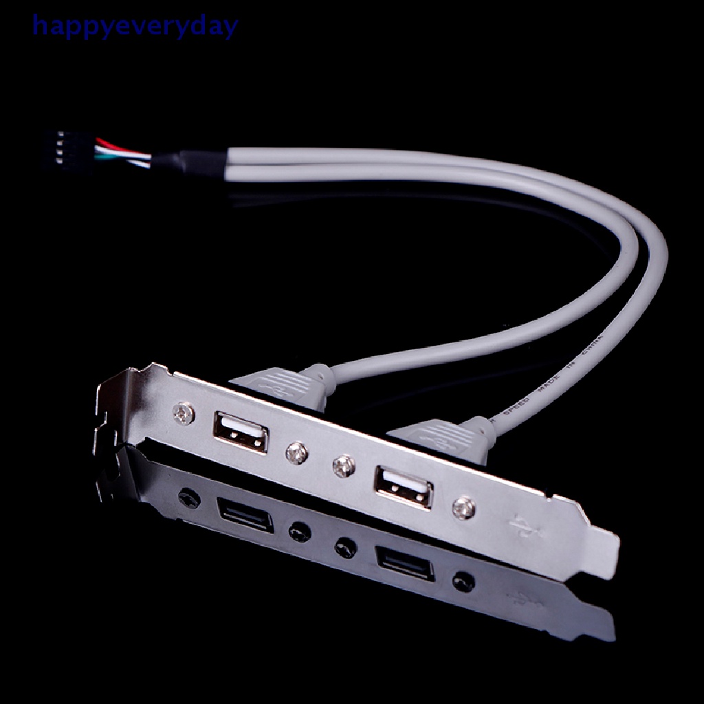[happy] 1pc 2port USB2.0 Ekspanding Panel Belakang Ke Motherboard USB Header Adapter [ID]