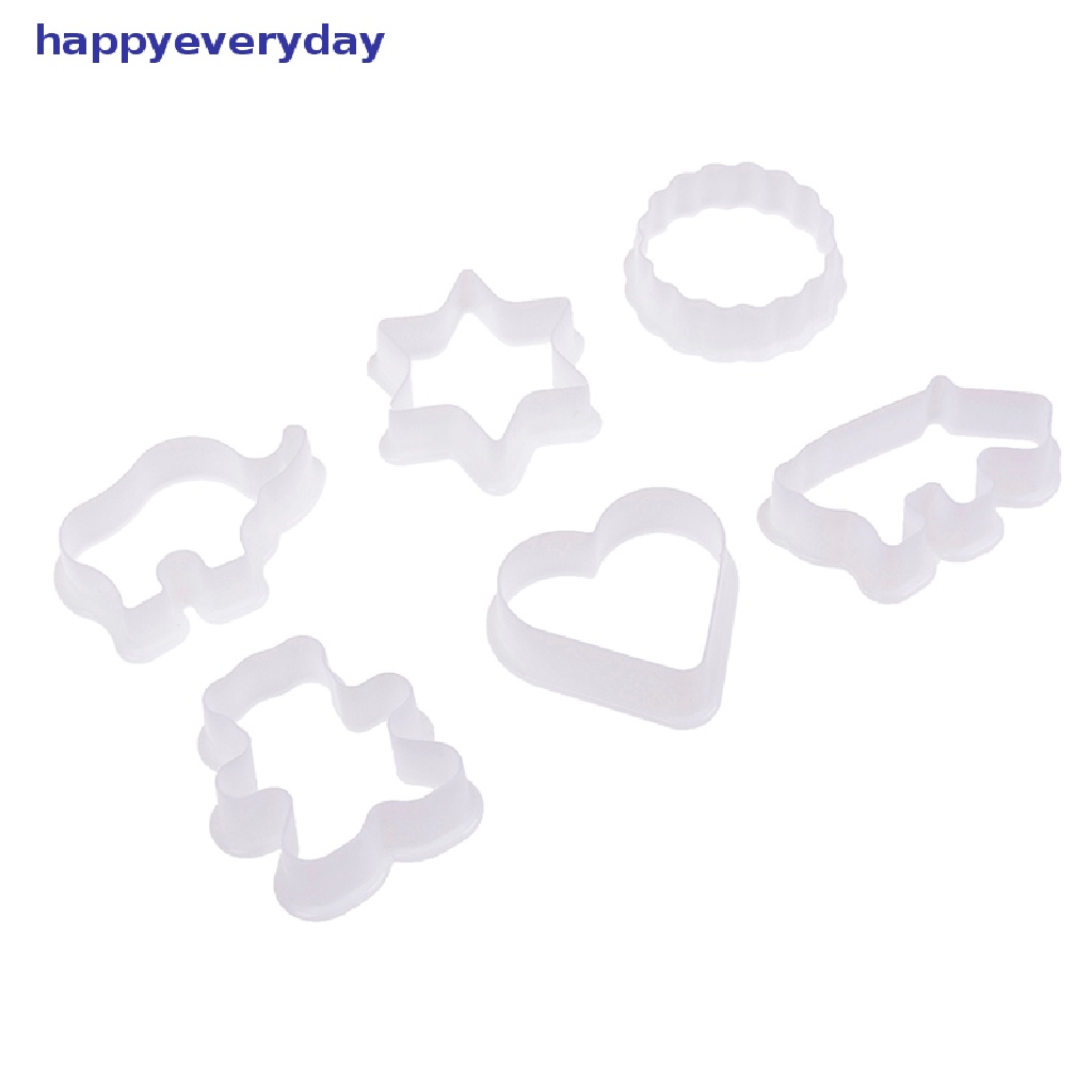 [happy] 6pcs Pemotong Biskuit Kue Kering Plastik Hewan pastry fondant Molds Alat Dekorasi Kue [ID]