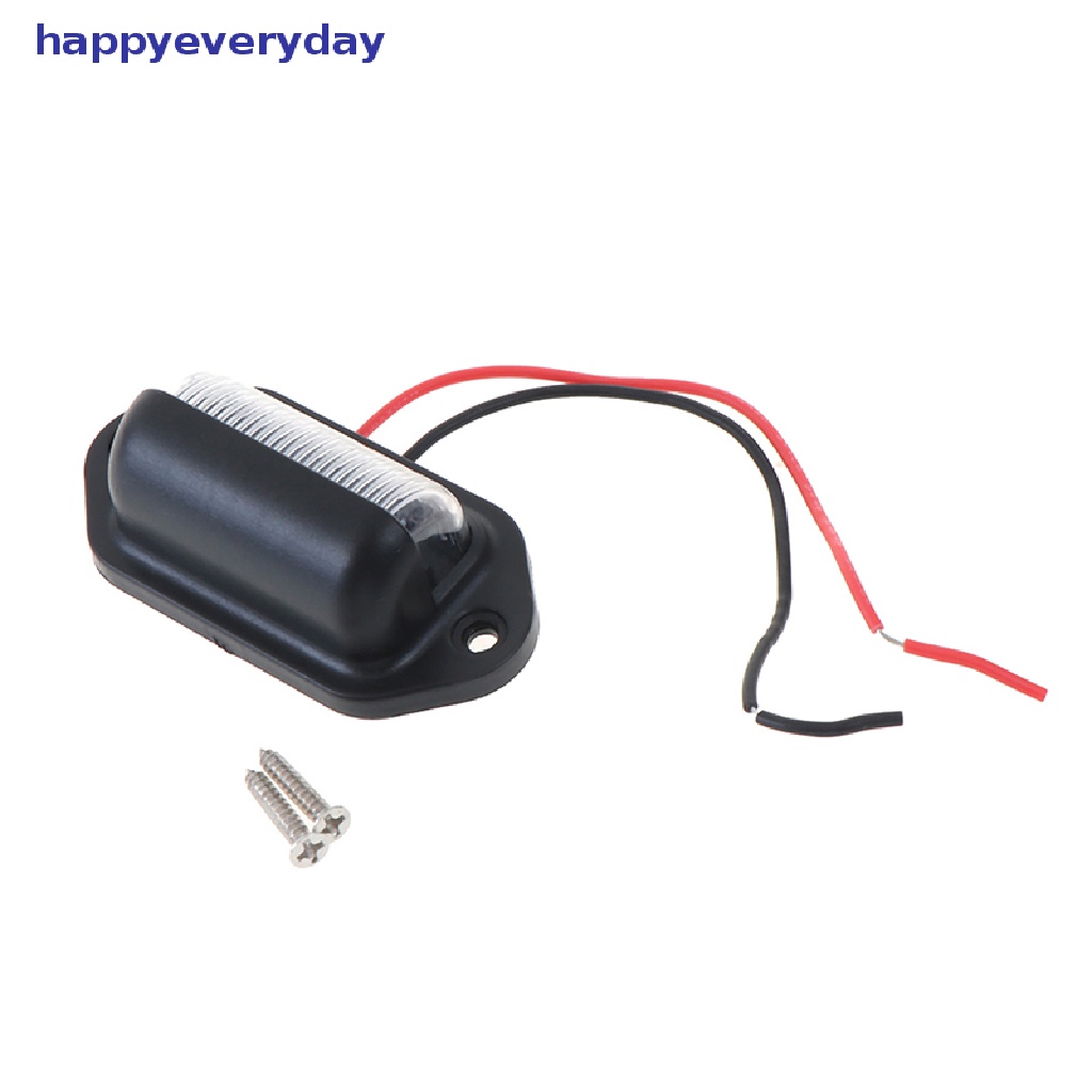 [happy] 1pc Lampu Plat Nomor 6led 12V Anti Air Mobil Perahu Truk Trailer Step Lamp [ID]