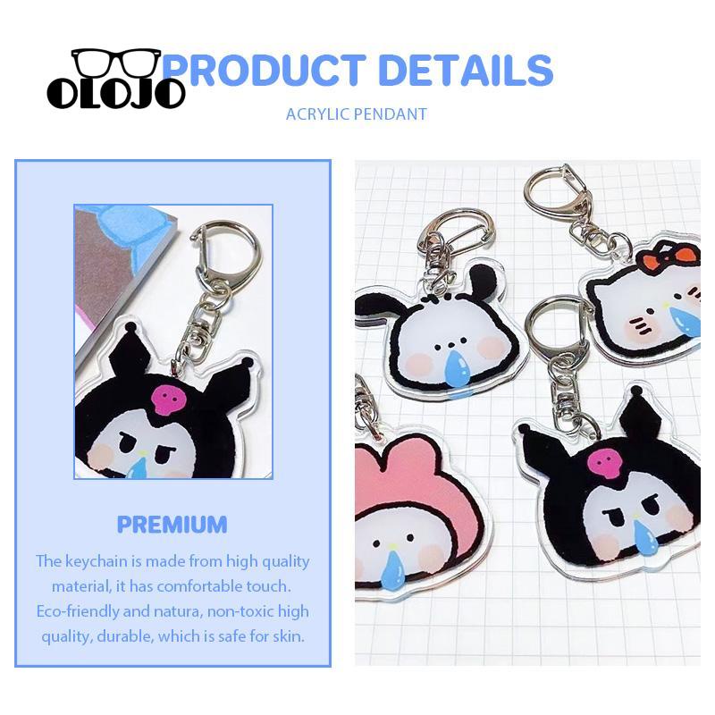 【COD】Keychain Nasal Sanrio Kuromi Pochacco Melody Keychain Kitty Aksesoris Liontin Akrilik