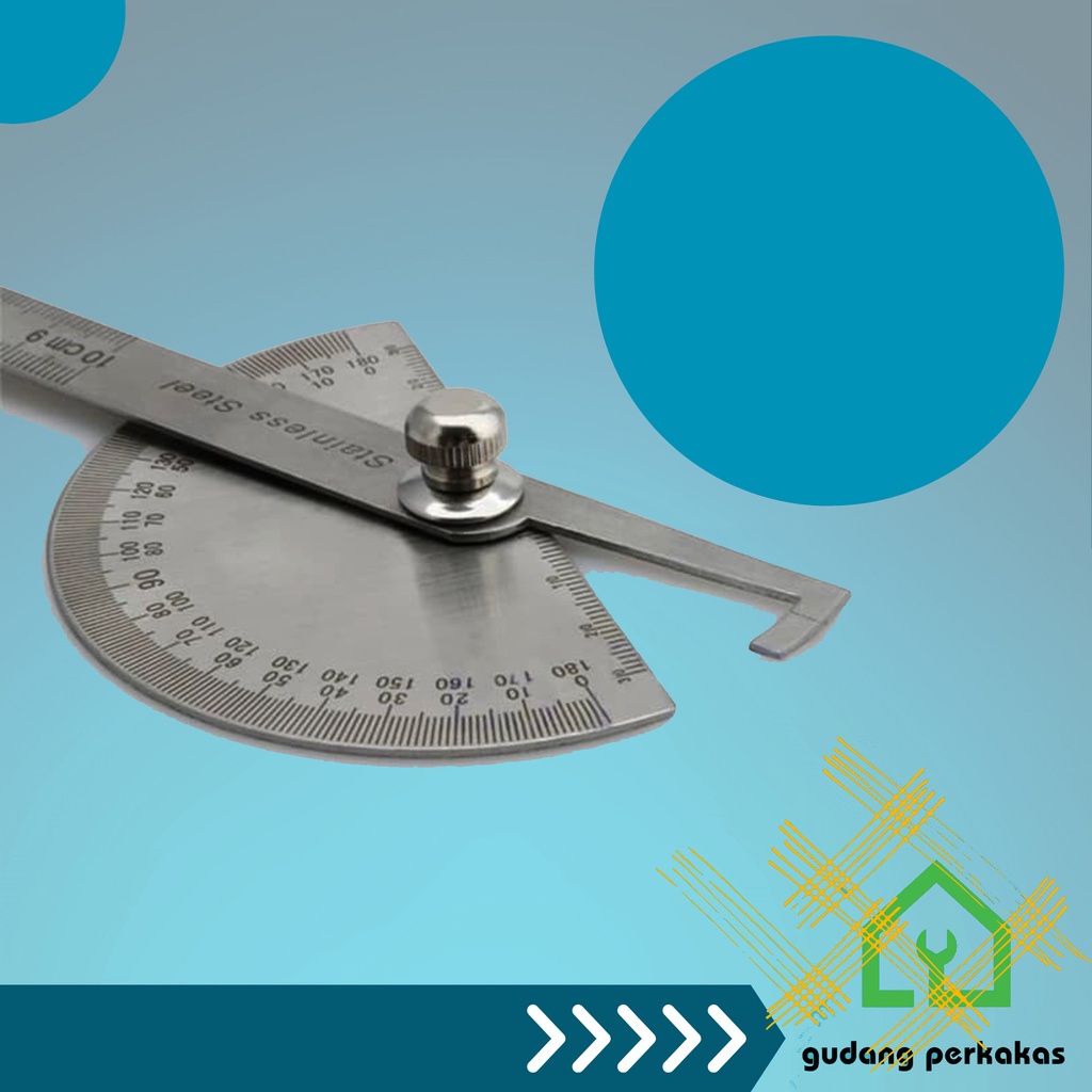 

Penggaris Busur 180° Stainless Steel Protractor Angle Ruler