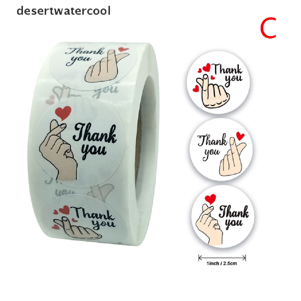 Deid 500Pcs/roll Stiker Thank You Untuk Label Segel er Stationery Sticker Gq New Martijn