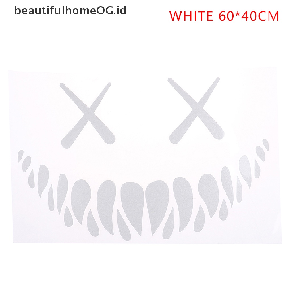 // Lebaran// Demon Smiling Face Stiker Mobil Kaca Belakang Sticker Jendela Otomatis Lucu **