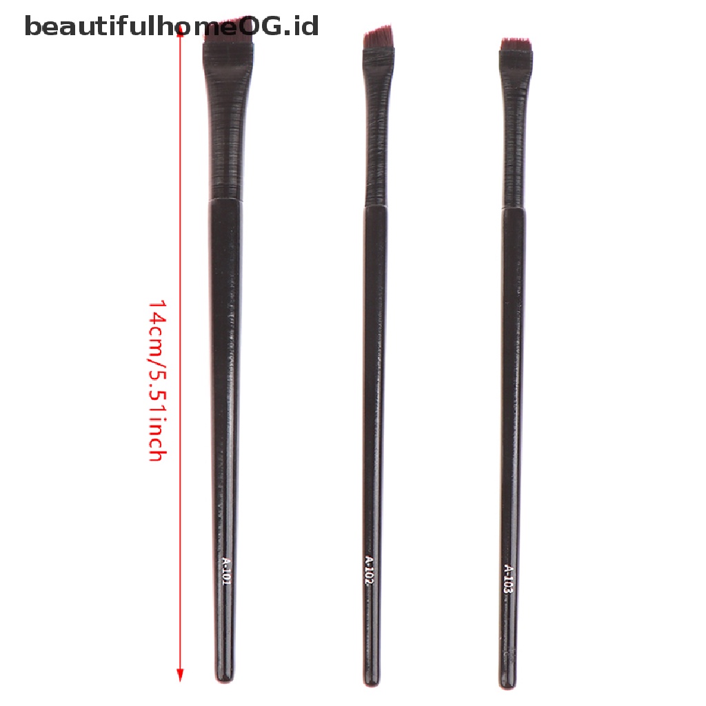 // Lebaran// 3Pcs Brush Brow Contour Face Concealer Alis Eyeliner Blush Makeup Tools **