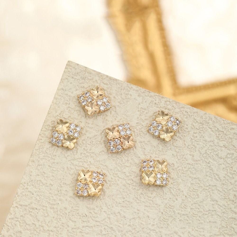 Rebuy Nail Art Dekorasi 3D DIY Gaya Perancis Retro Cantik Elemen Alloy Aksesoris Kuku