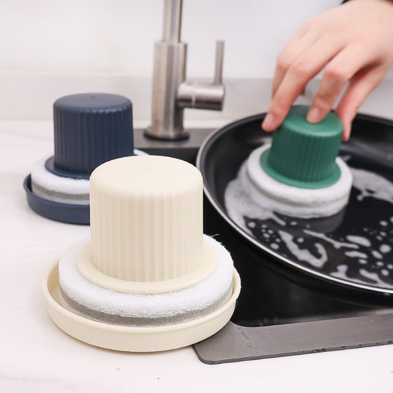 Creative Tray Sponge Brush/Sikat Cuci Dekontaminasi Cuci Piring Multifungsi Aksesoris Pembersih Dapur