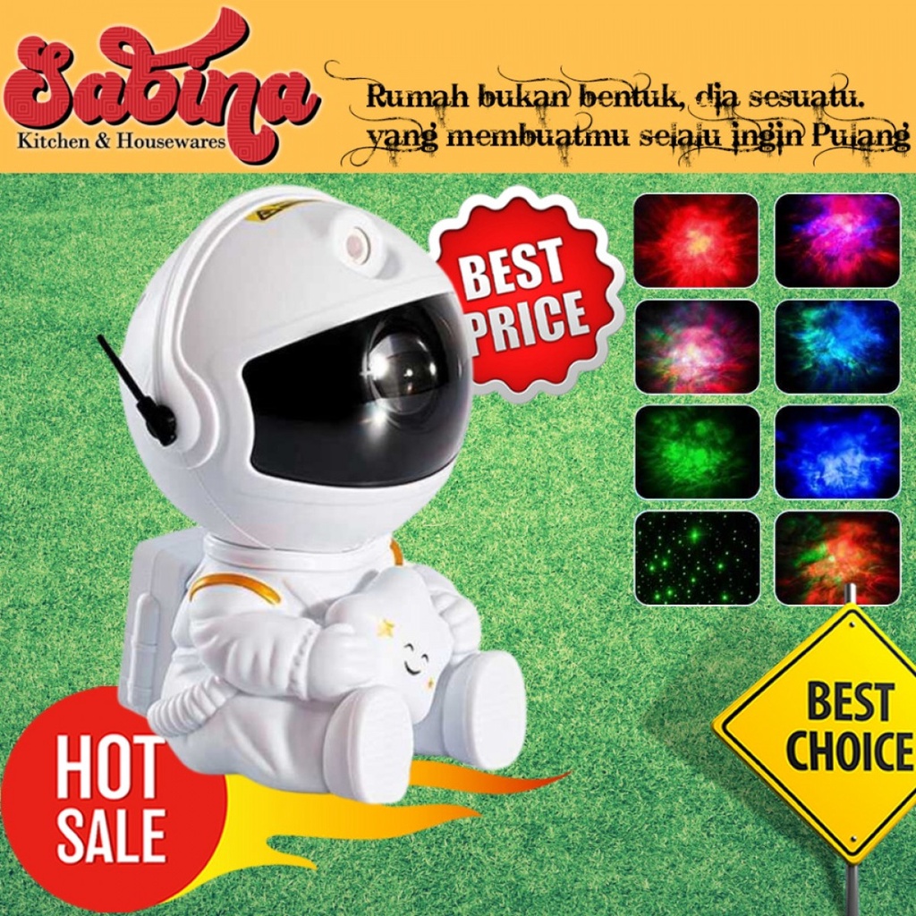 Lampu Proyektor Bintang Nebula Model Astronot Galaxy Remot Kontrol