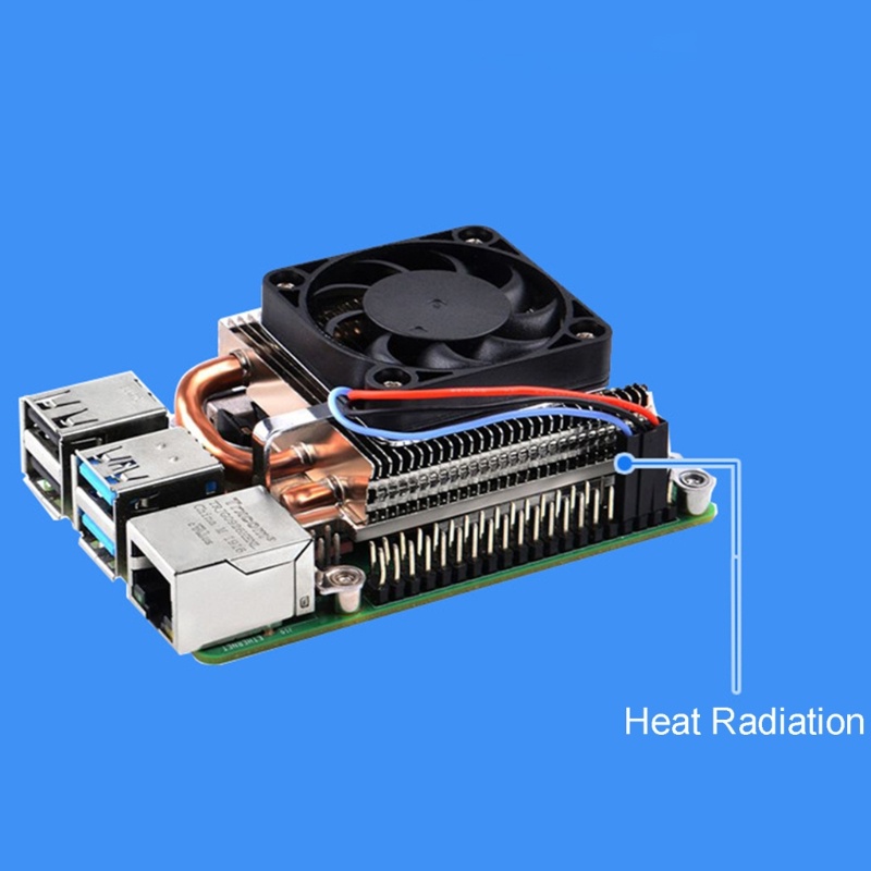 Zzz ICE Tower Cooling Fan PC Fan Heatsink Untuk Raspberry Pi 4B Kipas Pendingin CPU