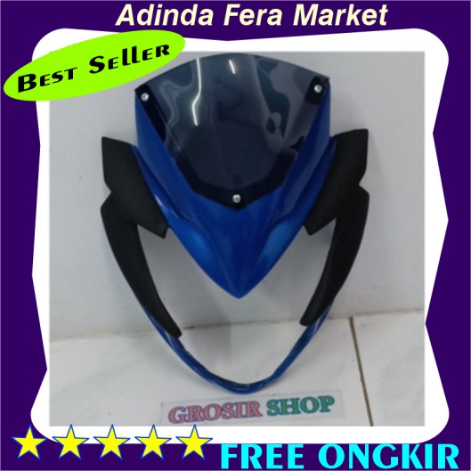 TERMURAH cover head lamp byson cover headlamp byson kedok lampu depan byson - Biru