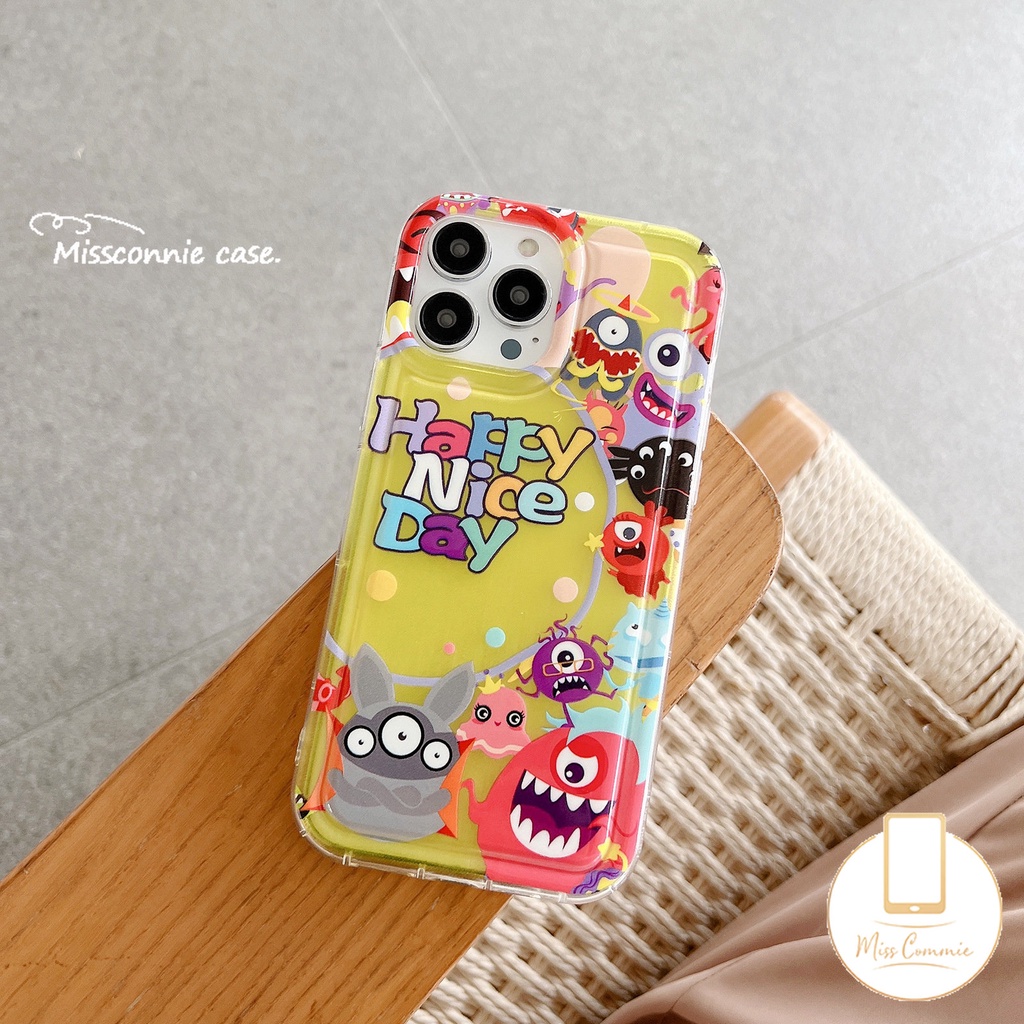 IPHONE Casing Ponsel Kartun Lovely Toy Story Kompatibel Untuk Iphone11Xr 7Plus 14 13 12 Pro MAX 6 6S Plus X XS MAX Monster Kecil Yang Lucu Shockproof Airbag Cases Soft Cover