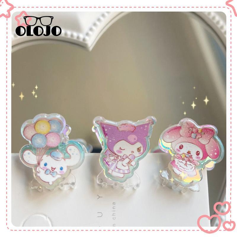【COD】Hiasan Kepala Laser Sanrio Hair Claw Clip Lucu Sederhana Serbaguna Klip Rambut Rusak