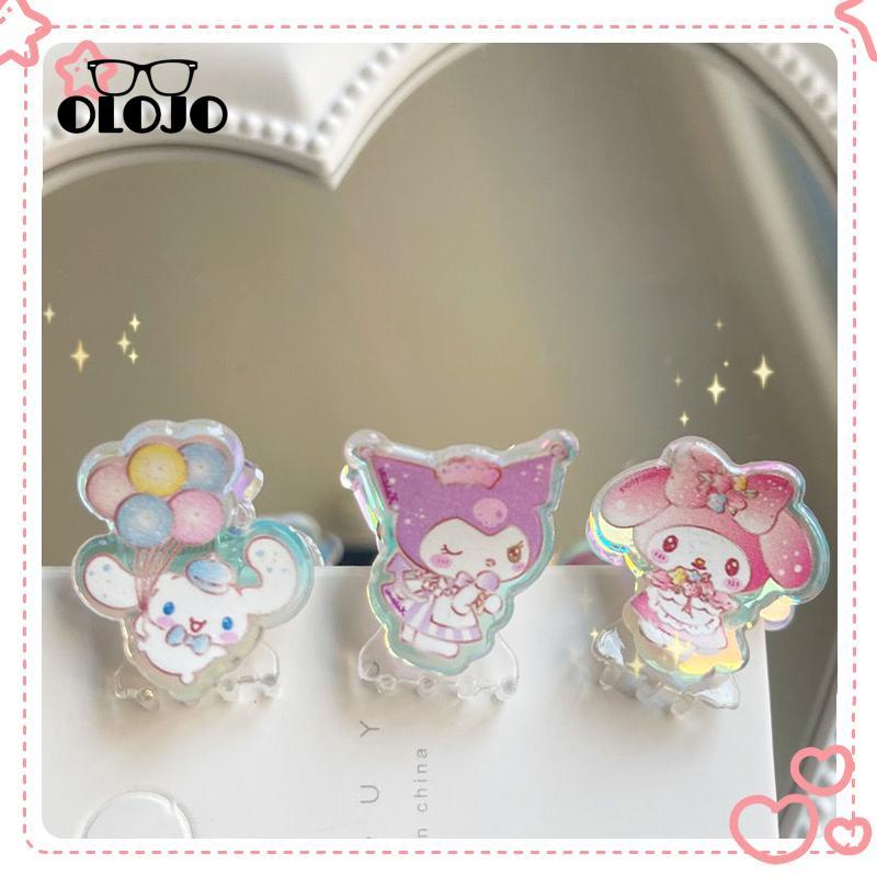 【COD】Hiasan Kepala Laser Sanrio Hair Claw Clip Lucu Sederhana Serbaguna Klip Rambut Rusak