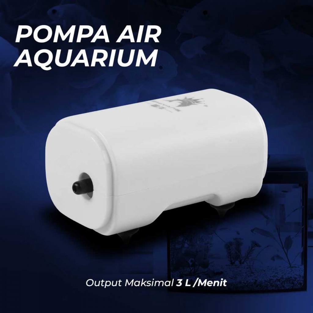 Aerator Pompa Udara Aquarium 3W Oxygen Pump Single Hole Silent Machine