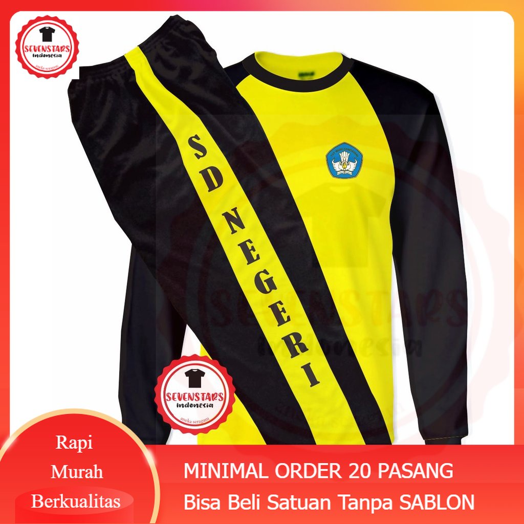 Kostum Olahraga SD Lengan Panjang - Celana Panjang