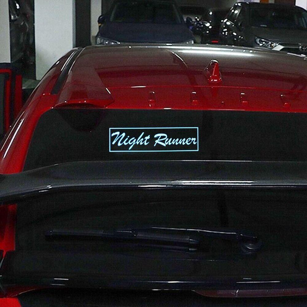 Stiker Mobil LED Nanas Tanda Pengaman Jendela Mobil Night Runner Elektrik