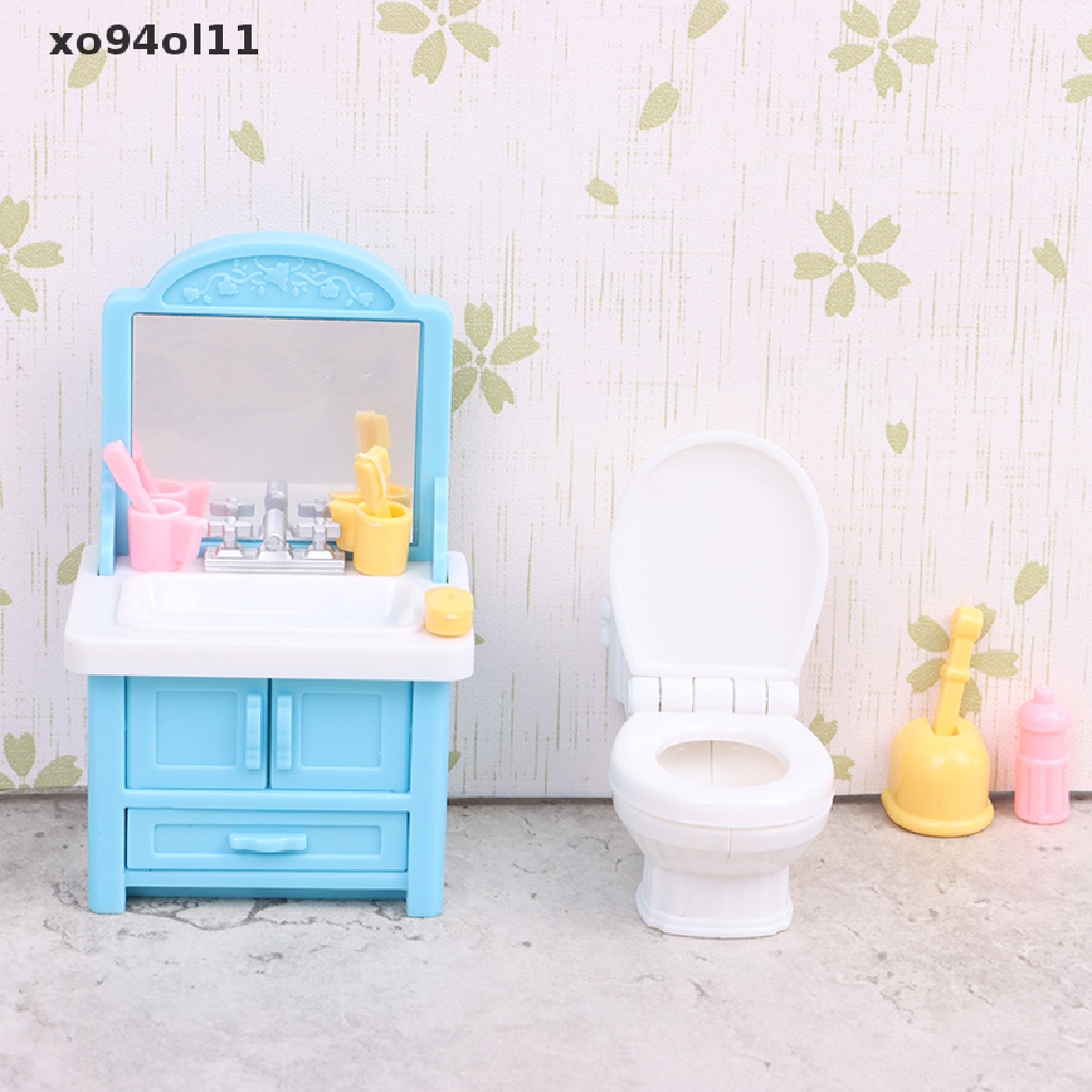 Xo 1: 12rumah Boneka Miniatura Furniture Hutan Hewan Keluarga Villa Furniture Set DIY OL