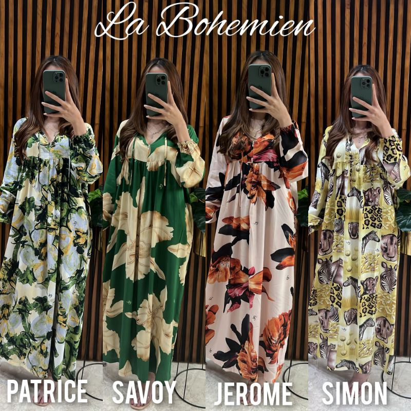 Ce Homewear Le Bohemien Dress Daster Wanita Premium Tangan Panjang