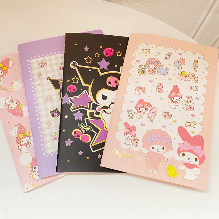 BUKU TULIS A5 SANRIO BERWARNA MOTIF CINNAMOROLL KUROMI MELODY / BUKU TULIS AESTHETIC BERMOTIF