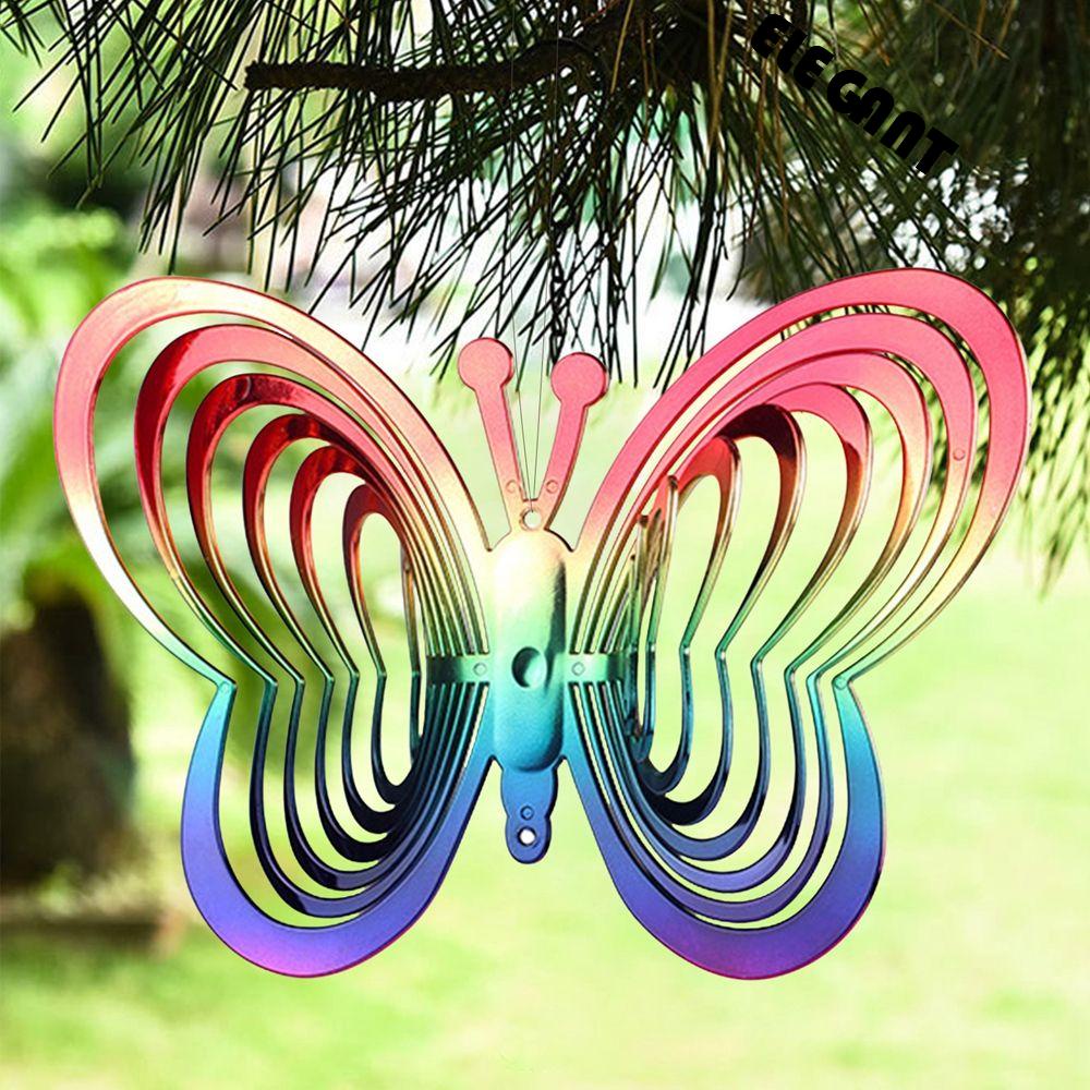 [Elegan] Lonceng Angin 1PCS Bentuk Kupu-Kupu Taman Dekorasi Luar Ruangan ABS Kincir Angin Wind Spinner Ornamen