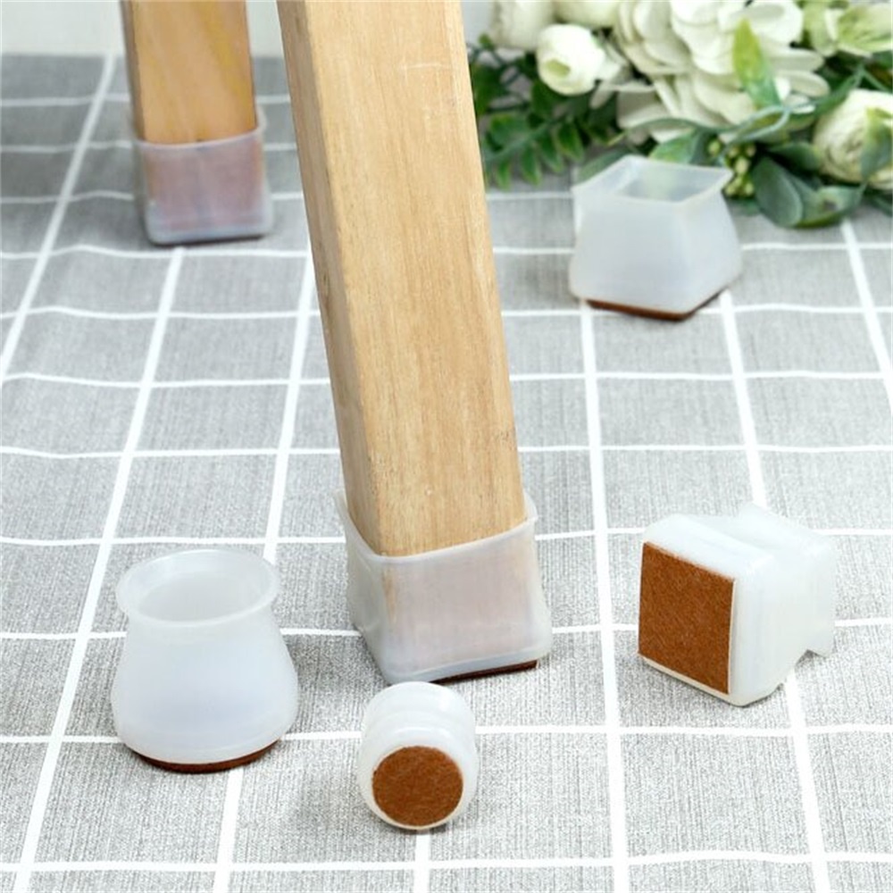 24pc/set Penutup Pelindung Kaki Kursi Silikon Tebal Senyap Elastis Dan Anti-Gesek Penutup Kaki Meja