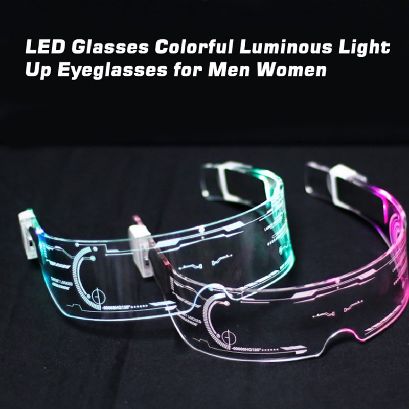 【WZ049/50】SKY MALL KACAMATA DOUBLE LED COOL LIGHT TECHNOLOGICAL GLASSES LAMPU LIGHT