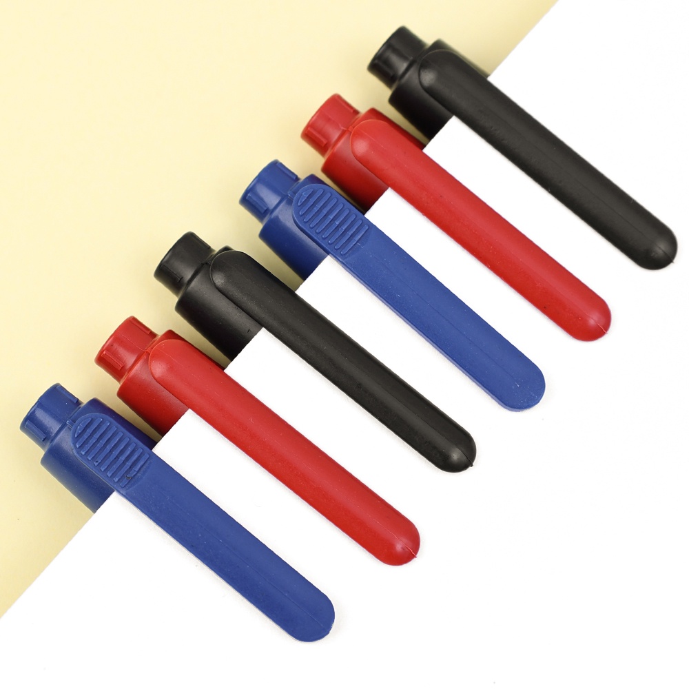 1pc Double-Ended Extra-Fine Point Marker Hitam Biru Merah Tinta Dual Tip Tipis Liner Pena Anti-Fading Tahan Air Berminyak Pena Untuk Menulis Sketsa Menggambar Perlengkapan Kantor Sekolah