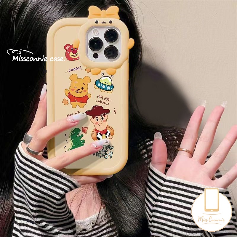 Realme C35 C12 C25 C31 C33 C25Y C11 C25s 9i 58pro 8 9 Pro+9 C15 C30 C21 C20 C21Y 7i 7 5s 5i 6i C17 C3 Cute Monster Kecil Dinosaurus Ikatan Simpul Little Monster Lens Couple Case