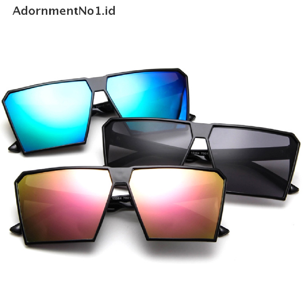 [AdornmentNo1] Baru Hot Wanita Oversized Kacamata Hitam Pria Fashion Retro Square Sunglasses  [ID] Baju Kaos Distro Pria Wanita Lengan Panjang [ID]