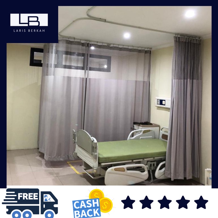 Tirai gorden rumah sakit - tirai sekat ruangan anti bakteri