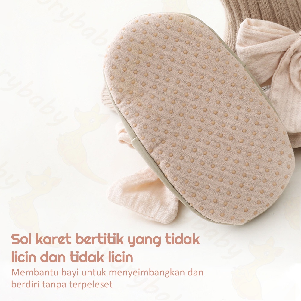 Ivorybaby 0-2 thn Sepatu bayi prewalker anti slip kaos kaki bayi lucu