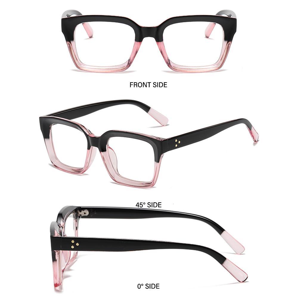 R-flower Kacamata Kotak Vintage Vintage Anti Eyetrain Lensa Bening TV Phone Gaming Eyeglasses