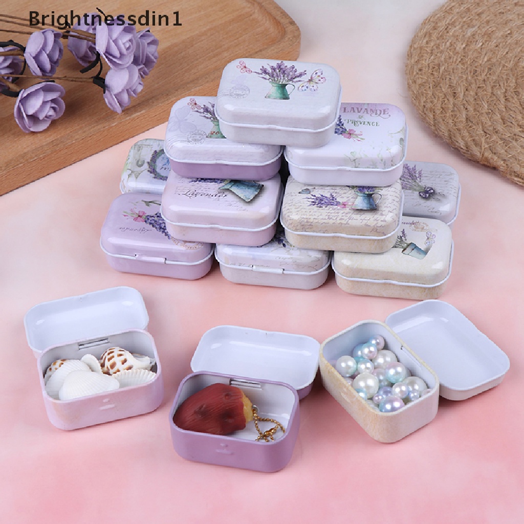 [Brightnessdin1] Lavender mini box Sealed jar packing Kotak Perhiasan candy box Penyimpanan Kecil Butik