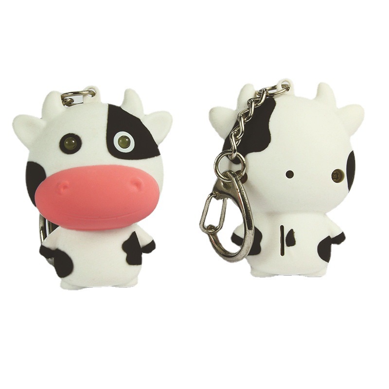 Glow and Sound Flying Cow Keychain Aksesoris Casing Ponsel